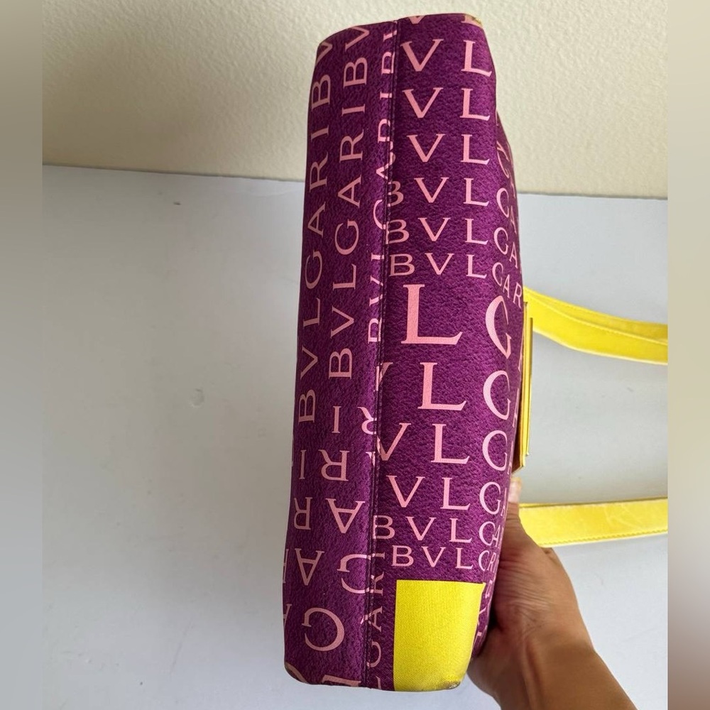 Authentic Bvlgari Logomania Purple and Yellow Handbag in great condition ￼💜 - Picture 8 of 14